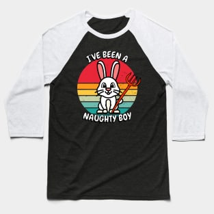 Cute white rabbit is a naughty boy Baseball T-Shirt